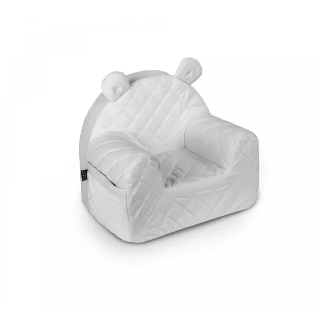 Fotoliu Pentru Copii Cu Spatar, Catifea Velvet Ursulet Teddy Gri Pjbc4343