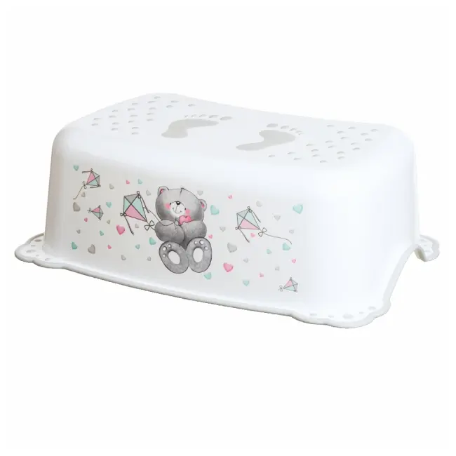 Inaltator Baie, Antiderapant, Bear Alb, Maltex Baby Pjbc3108