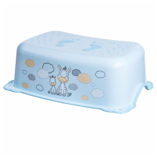 Inaltator Baie, Antiderapant, Zebra Light Blue, Maltex Baby Pjbc1434