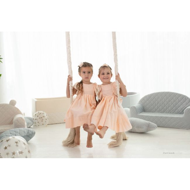 Leagan Din Lemn Si Spuma Pentru Copii Woodswing By Babysteps, Catifea Velvet Grey Pjbc577-3615