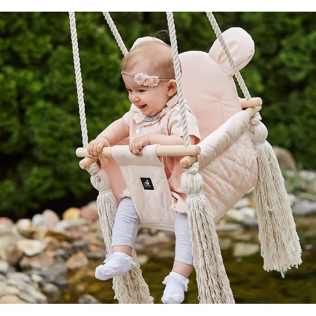 Leagan Pentru Copii Si Bebelusi, Catifea Velvet, Perna Detasabila Ursulet Teddy Mint Pjb2426-8070