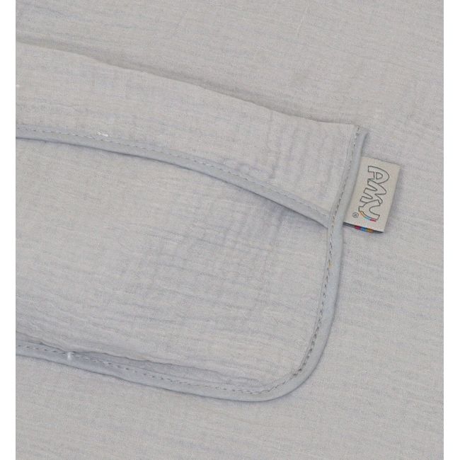 Prosop Din Bumbac Muselina Cu Gluga Si Buzunar Pentru Bebelusi Si Copii, Poncho, Gri, 60x65 Cm Pjb83892