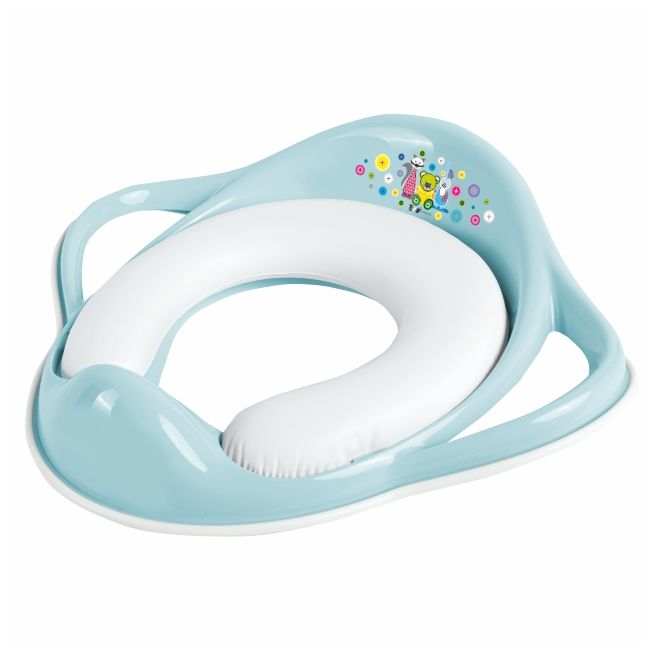 Reductor Toaleta Copii, Antiderapant, Colac Integrat Moale Si Manere, Bear  Friends Mint, Maltex Baby Pjbc673