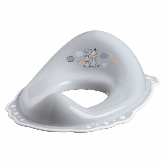 Reductor Toaleta Copii, Antiderapant, Zebra Gri, Maltex Baby Pjb4257