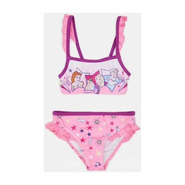 Costum baie fetite 2 piese Dinsey Princess SunCity ET1919 BBJET1919_Roz Deschis_5 ani (110 cm)