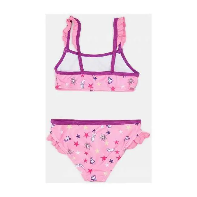 Costum baie fetite 2 piese Dinsey Princess SunCity ET1919 BBJET1919_Roz Deschis_5 ani (110 cm)