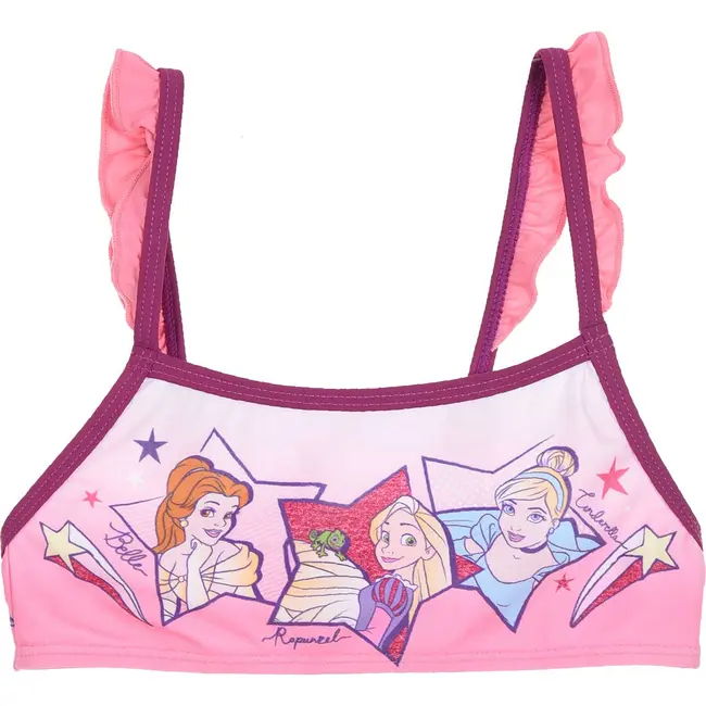 Costum baie fetite 2 piese Dinsey Princess SunCity ET1919 BBJET1919_Roz Deschis_5 ani (110 cm)