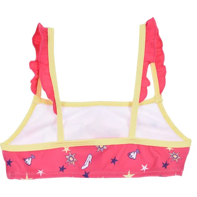 Costum baie fetite 2 piese Dinsey Princess SunCity ET1919 BBJET1919_Roz Inchis_3 ani (98 cm)