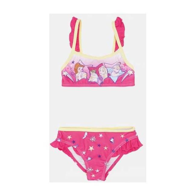 Costum baie fetite 2 piese Dinsey Princess SunCity ET1919 BBJET1919_Roz Inchis_5 ani (110 cm)