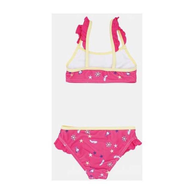 Costum baie fetite 2 piese Dinsey Princess SunCity ET1919 BBJET1919_Roz Inchis_5 ani (110 cm)