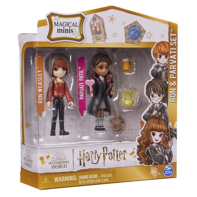 HARRY POTTER WIZARDING WORLD MAGICAL MINIS SET 2 FIGURINE RON SI PARVATI VIV6064902