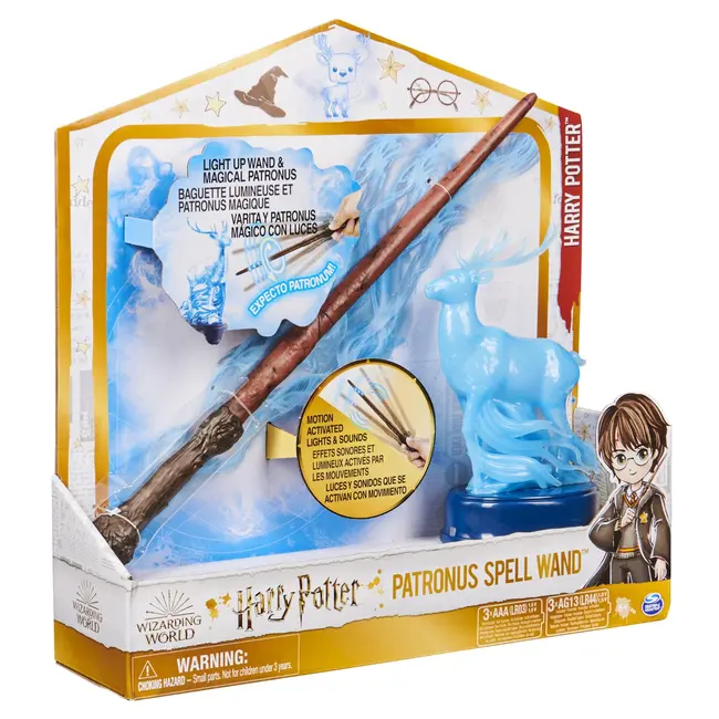 HARRY POTTER WIZARDING WORLD PATRONUS SPELL WAND BAGHETA  LUI HARRY 33CM VIV6063879