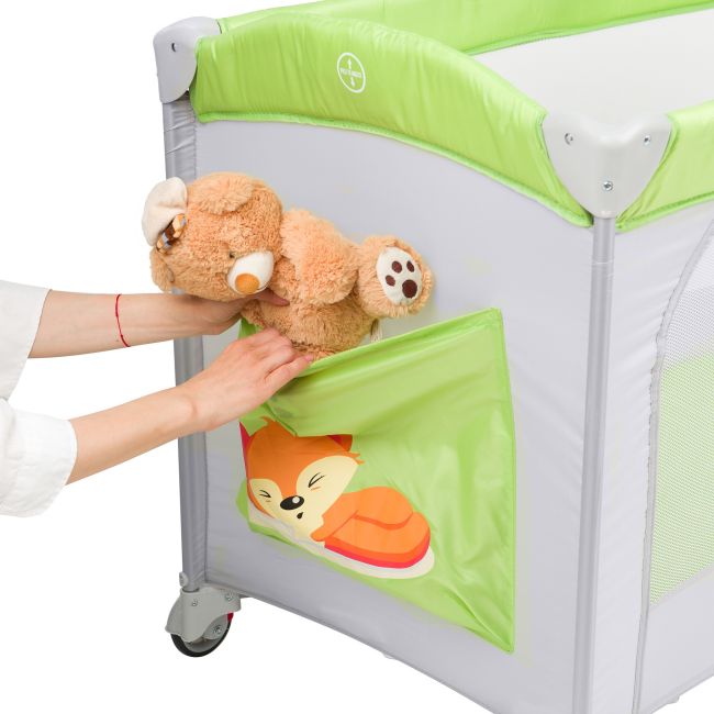 Patut pliant 2 nivele Juju Sleepy Baby, Freddie Fox JUJJU7980-Freddie-Fox