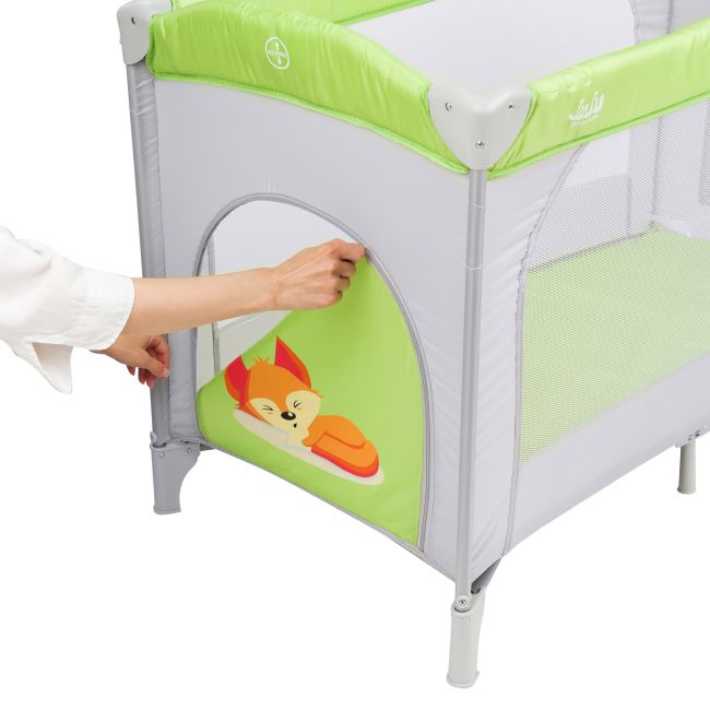 Patut pliant 2 nivele Juju Sleepy Baby, Freddie Fox JUJJU7980-Freddie-Fox