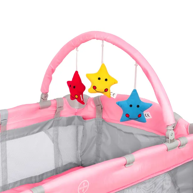 Patut pliant 2 nivele Juju Sleepy Baby, Hunny Bunny JUJJU7970-Hunny-Bunny