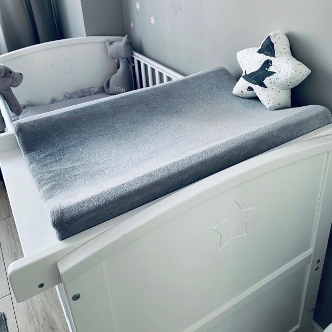 Masa De Infasat Din Lemn, Atasabila La Patut Bebe 120x60 Si 140x70 Cm, Alb, 86 X 51 X 7 Cm, Inclus Saltea Din Spuma, Husa Detasabila Bumbac, Woodies, 40 X 70 Cm Pjbctc_alb+311180