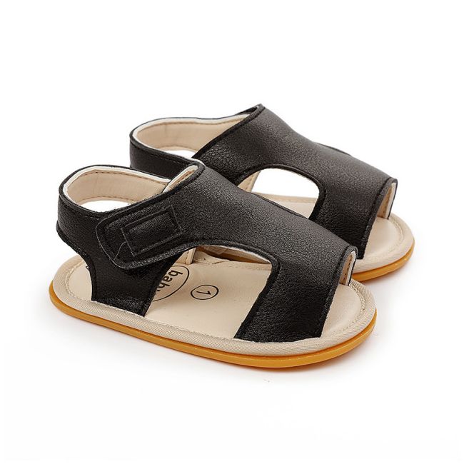 Sandalute negre cu arici pentru baietei MBd9642-2-SA6