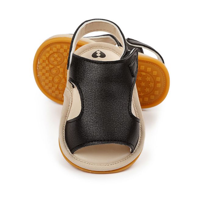 Sandalute negre cu arici pentru baietei MBd9642-2-SA6