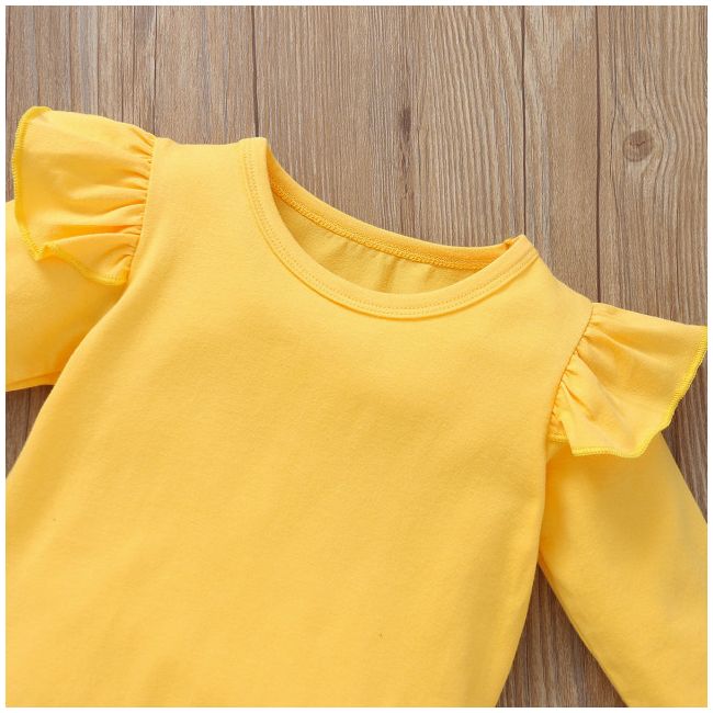 Sarafan cu bluzita pentru fetite - yellow pumpkins (marime disponibila: 6-9 luni (marimea 19 incaltaminte)) mdwl007-1-de2.6-9 luni (marimea 19 incaltaminte)