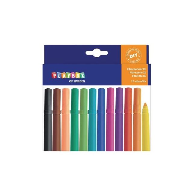 Set 12 carioci colorate cu varful gros - okepb2470500