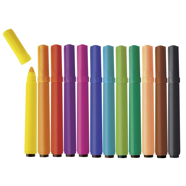 Set 12 carioci colorate cu varful gros - okepb2470500