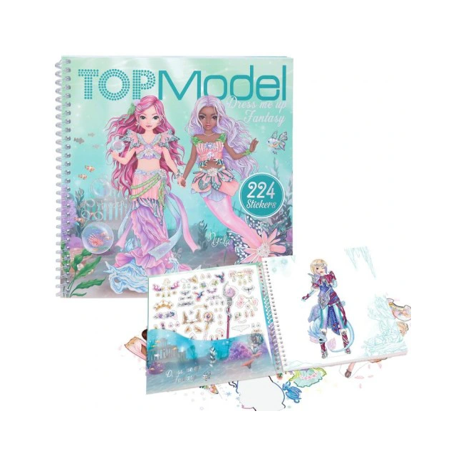 Album Top Model Dress me up 224 autocolante Fantasy Depesche PT11964 BBJPT11964_Initiala