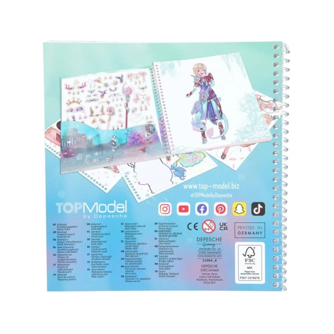 Album Top Model Dress me up 224 autocolante Fantasy Depesche PT11964 BBJPT11964_Initiala