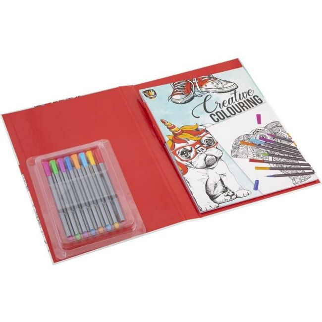 Carte de colorat adulti 33x22x3 cm, 48 desene si 8 carioci colorate incluse Grafix GR150032 BBJGR150032_Design 2