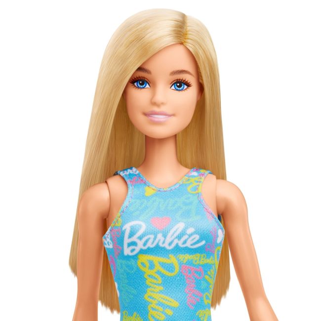 PAPUSA BARBIE BLONDA CU ROCHITA ALBASTRA VIVMTGBK92_HGM59