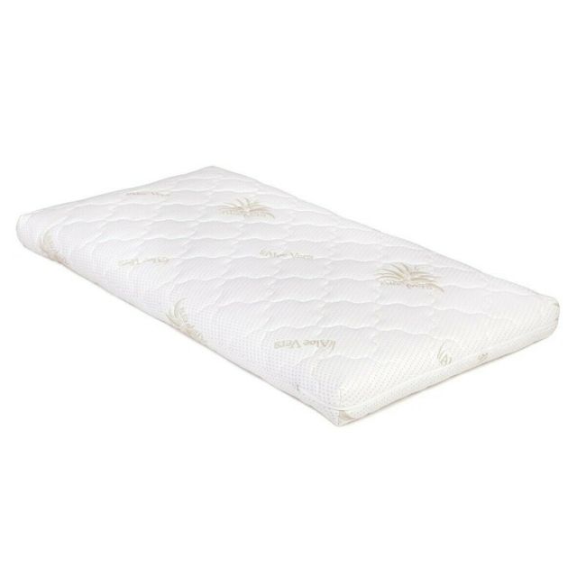 Saltea ortopedica pentru patut YappyMemory II din sisal, cocos si spuma de memorie, Cu husa cu Aloe vera, YappyKids, 120x60x9 cm, Alb BYNYappyMemory_II_120x60