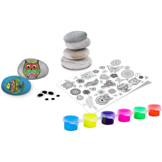 Set pictura pe pietre Neon 19 piese Grafix GR200052 BBJGR200052_Initiala