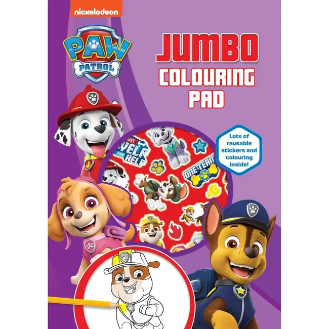 Bloc de colorat Jumbo Paw Patrol cu stickere Alligator AB3359PWJC BBJAB3359PWJC_Initiala