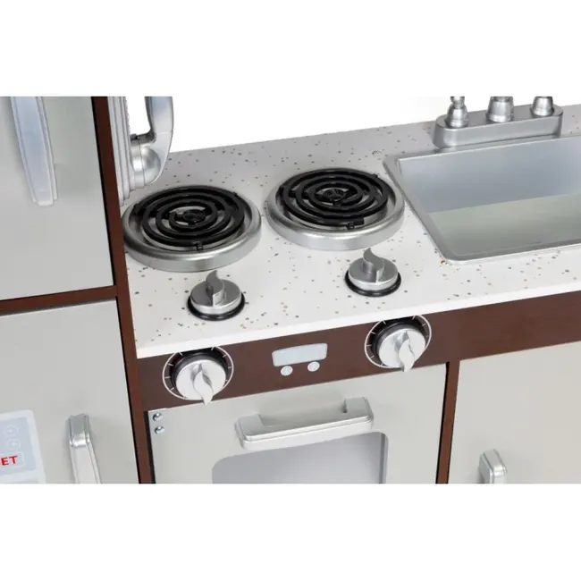 Bucatarie mare din lemn pentru copii cu accesorii ecotoys 7266 edeedi7266