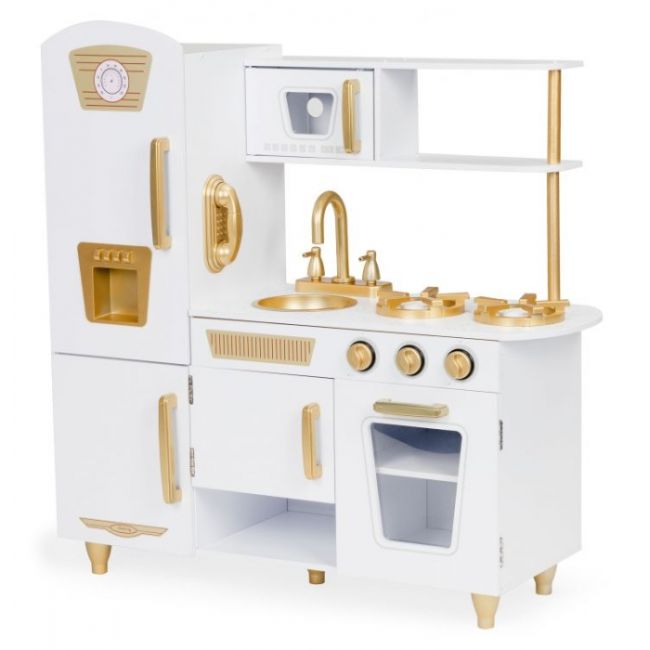 Bucatarie mare din lemn pentru copii cu accesorii ecotoys 7267 edeedi7267