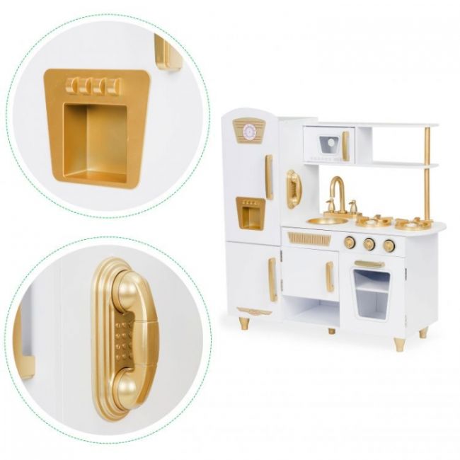 Bucatarie mare din lemn pentru copii cu accesorii ecotoys 7267 edeedi7267