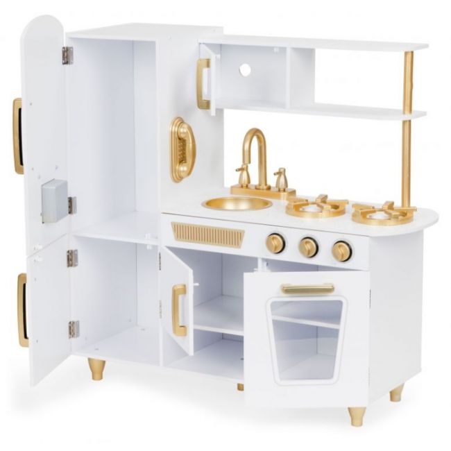 Bucatarie mare din lemn pentru copii cu accesorii ecotoys 7267 edeedi7267