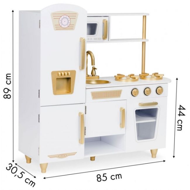 Bucatarie mare din lemn pentru copii cu accesorii ecotoys 7267 edeedi7267