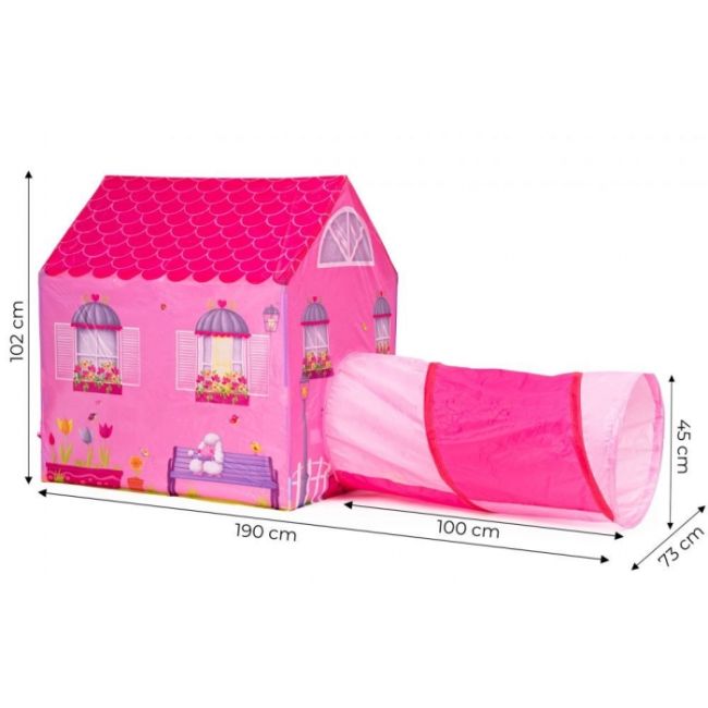 Cort de joaca pentru copii cu tunel ecotoys 8326 edeedi8326