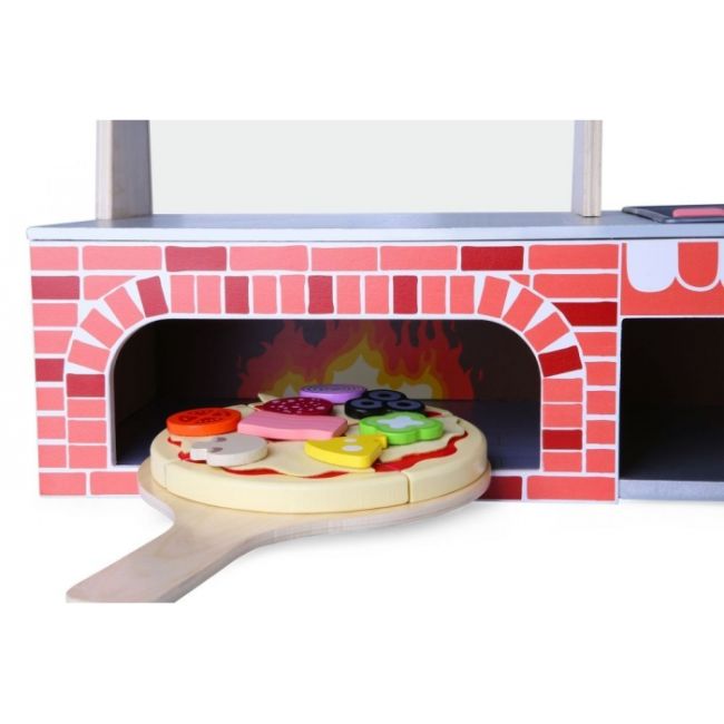 Cuptor pentru pizza din lemn + accesorii ecotoys 4366 edeedi4366