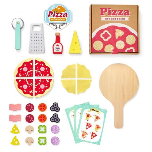 Cuptor pentru pizza din lemn + accesorii ecotoys 4366 edeedi4366