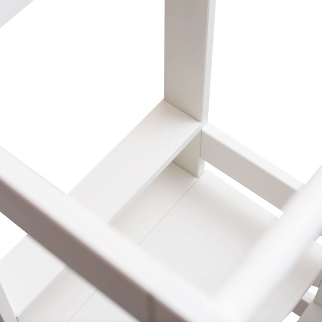 Inaltator Learning Tower Ajustabil, Ajutor De Bucatarie Meowbaby  , Lemn Alb Pjbkh01002wie