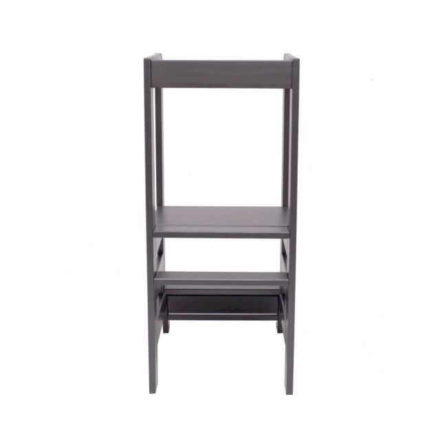 Inaltator Learning Tower Ajustabil, Ajutor De Bucatarie Meowbaby  , Lemn Gri Inchis Pjbkh01012scie