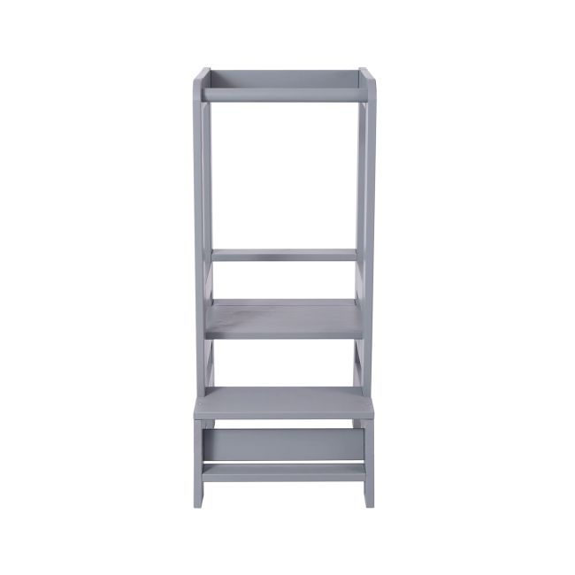 Inaltator Learning Tower Ajustabil, Ajutor De Bucatarie Meowbaby  , Lemn Gri Inchis Pjbkh01012scie