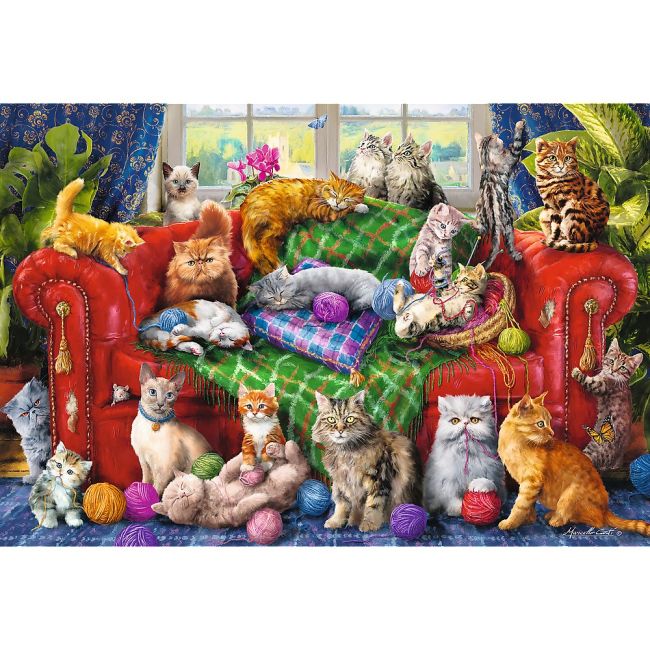 PUZZLE TREFL 1500 PISICUTELE PE CANAPEA VIV26198