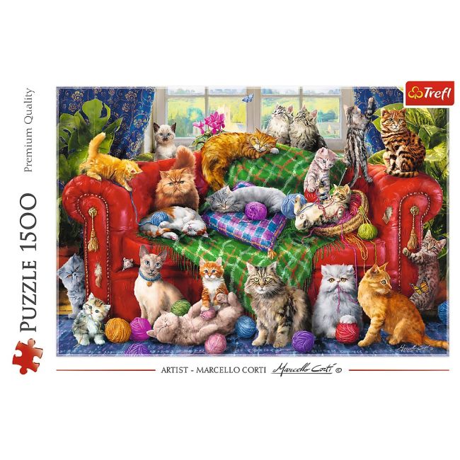 PUZZLE TREFL 1500 PISICUTELE PE CANAPEA VIV26198
