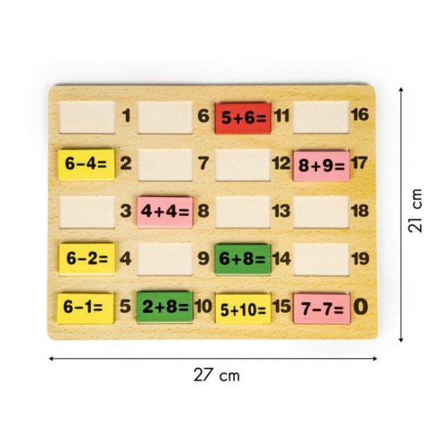 Piese tip domino cu calcule matematice si tabla ecotoys mb386 edeedimb386