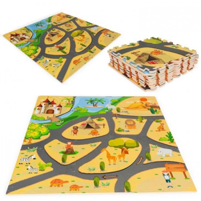 Salteluta educationala pentru joaca, 9 elemente ecoeva009 - safari edeediecoeva009