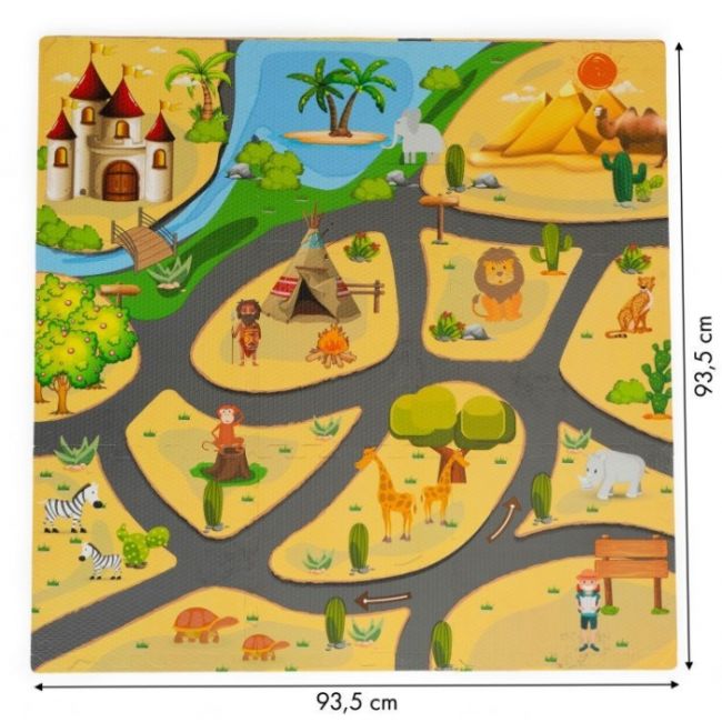 Salteluta educationala pentru joaca, 9 elemente ecoeva009 - safari edeediecoeva009
