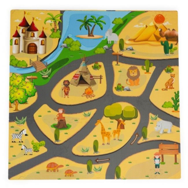 Salteluta educationala pentru joaca, 9 elemente ecoeva009 - safari edeediecoeva009