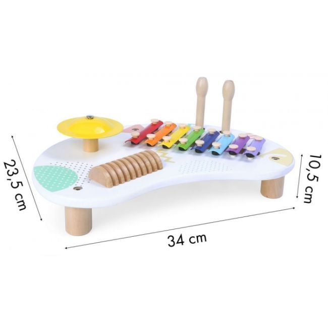 Tabla din lemn cu 3 instrumente ecotoys 3655 edeedi3655